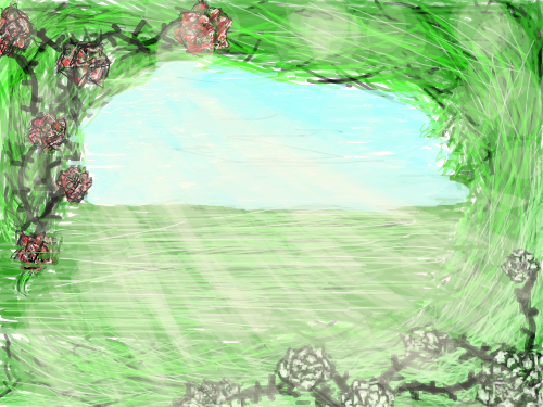 장미와 햇빛 : 갑자기 생각나서 한번 그려본 ㅎㅎ나름 힘들게 그렸다;;하하-(앞에 낙서는 무시하고 그 다음 부터 봐주세요 ㅠㅁㅠ) 스케치판 ,sketchpan