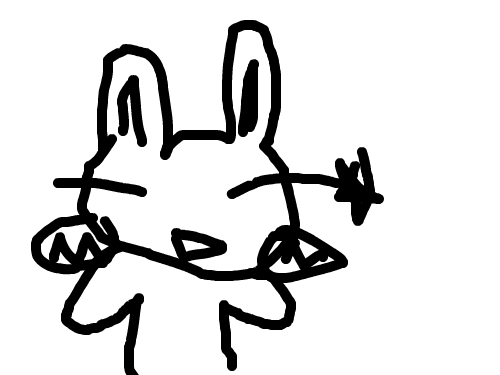 토끼 : 토끼를 그렸는거임 스케치판 ,sketchpan