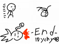 바나나의 저주 : 바나나에 미끄러저 사망 스케치판 ,sketchpan