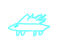 고슴도치 : 그냥파란고슴도치다 스케치판 ,sketchpan