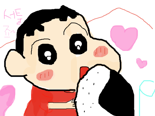 2번째 작품 (짱구) : 대충그리고 서툴어서 ㅡㅠ 스케치판 ,sketchpan