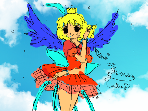 하늘 : 원래는 예쁜천사로 만들려고 하고싶은데 못하니;;; 스케치판 ,sketchpan