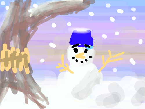 눈오는 날 : 눈오는 날 눈사람이 서있어요 스케치판 ,sketchpan