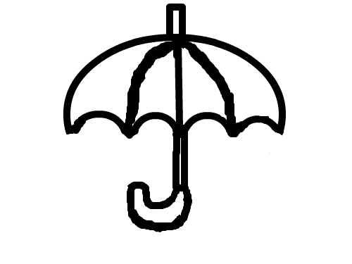 우산 : 작은 우산 스케치판 ,sketchpan