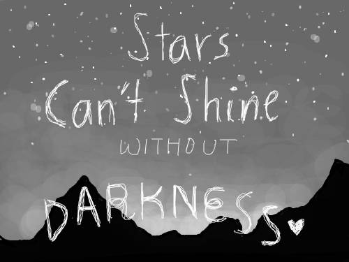 Stars : Stars can't shine without darkness 스케치판 ,sketchpan