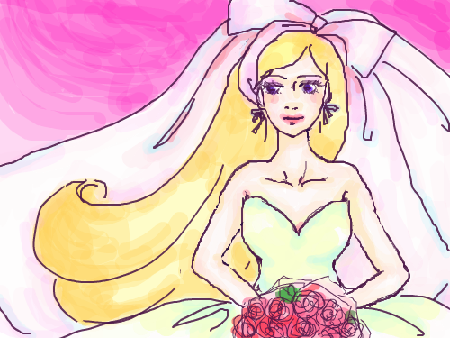 꽃 든 처자 : 핸드볼 선수 출신의 심플한 드레스 입은 처자입니다~(팔뚝이 두꺼워 슬픈 아가씨 ㅠ_ㅠ) 스케치판 ,sketchpan