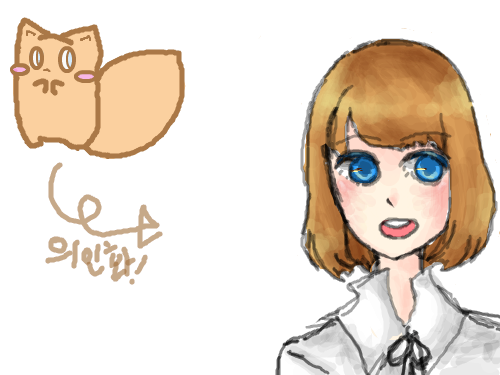 눈 다시했지요 : 눈 색이 다르게 그려져서 다시 함눈만 스케치판 ,sketchpan