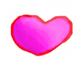 Pink and red hart : A red and pink hart, very real! My first real pan, I think it큦 nice!!! 스케치판 ,sketchpan