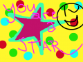 You are a STAR! : A blue and pink star. Very funny! 스케치판 ,sketchpan