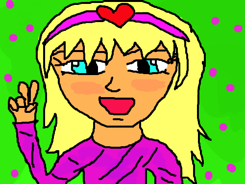 Little girl : My first human- pan! It큦 a little blond girl! Her name is Sophie and she큦 five years old! 스케치판 ,sketchpan