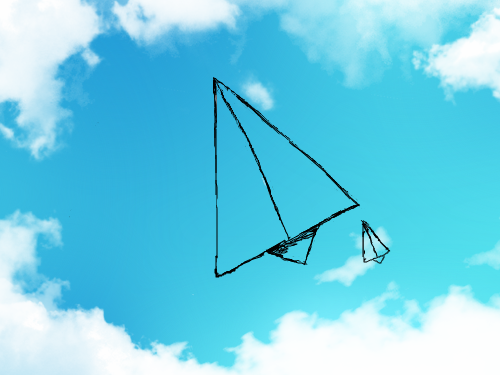 종이비행기 : 하늘을 날아가는... 스케치판 ,sketchpan