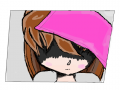 수건 엎어쓴 하이바라 : 아.. 첨이랑.. 영 어색하네요... 스케치판 ,sketchpan