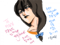 To.Marin : 마린님의 자캐 루엔입니다.머리통만 그려서 죄송해요., 스케치판 ,sketchpan