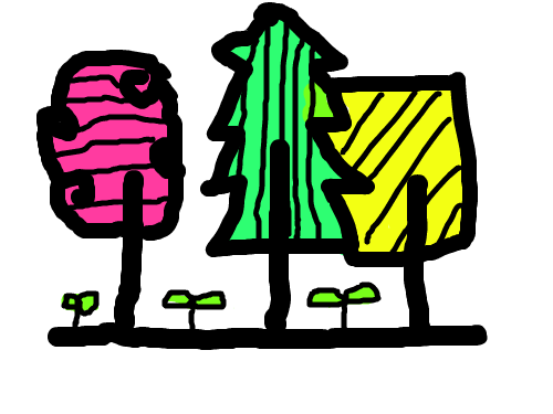 나무 : 나무가 많은 산 스케치판 ,sketchpan