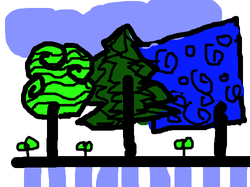 나의 나무 : 이것은 내가 만든 나무 스케치판 ,sketchpan