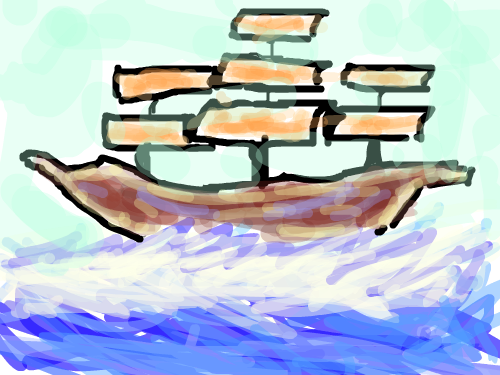 LIVE CANVAS SKETCHPAN [바다위에 배]